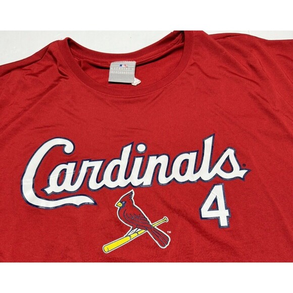 St Louis‎ Cardinals Yadier Molina #4 Men's Majestic  Shirt Adult Size 2XL - Picture 4 of 10